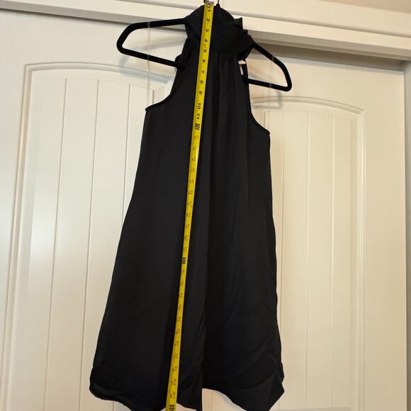 a new day - black satin sleeveless baby doll halter dress - Size SMALL - Picture 7 of 8